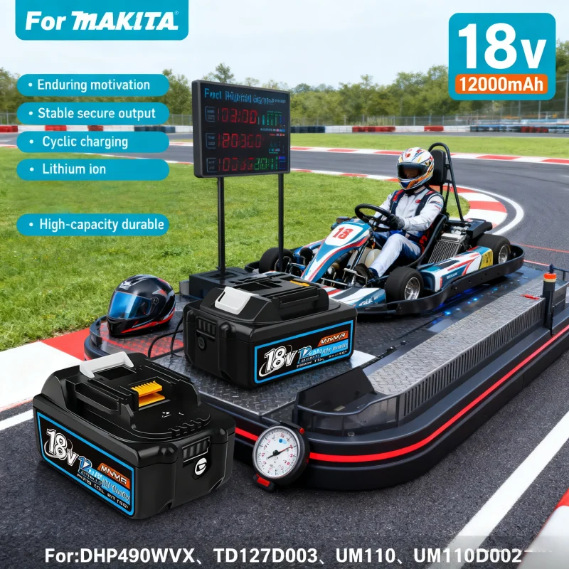 

Genuin 12.0Ah 18V Cycling charging Lithium-Ion for MAKITA Electric tool ✅ for DGA404 DDF487 DTW700C BL1860B BL1850B & More