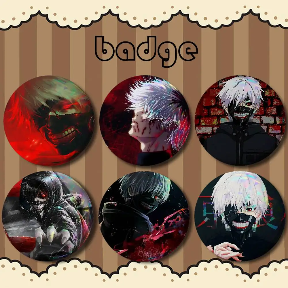 Cartoon K-Ken K-Kaneki For Badge Custom Cartoon Lapel Pin Metal Brooch Badges For Backpack Clothing Decoration
