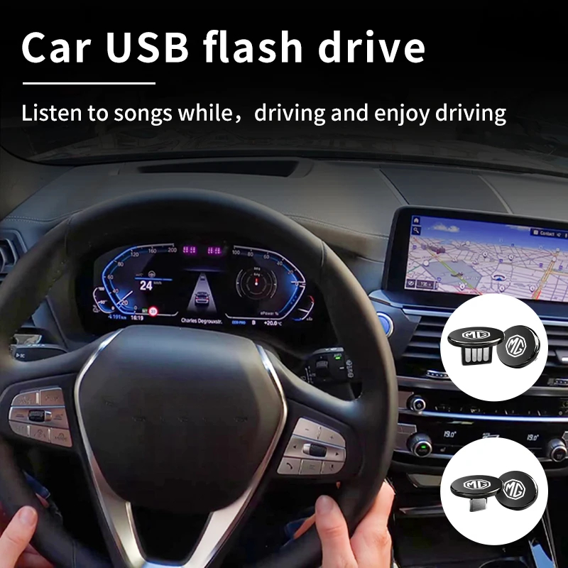 16GB/32GB/64GB Car Logo Mini Metal USB Type-c Flash Drive Memory Stick For Morris Garages MG 3 5 6 7 HS ZS GS Hector TF GT ZR view 3