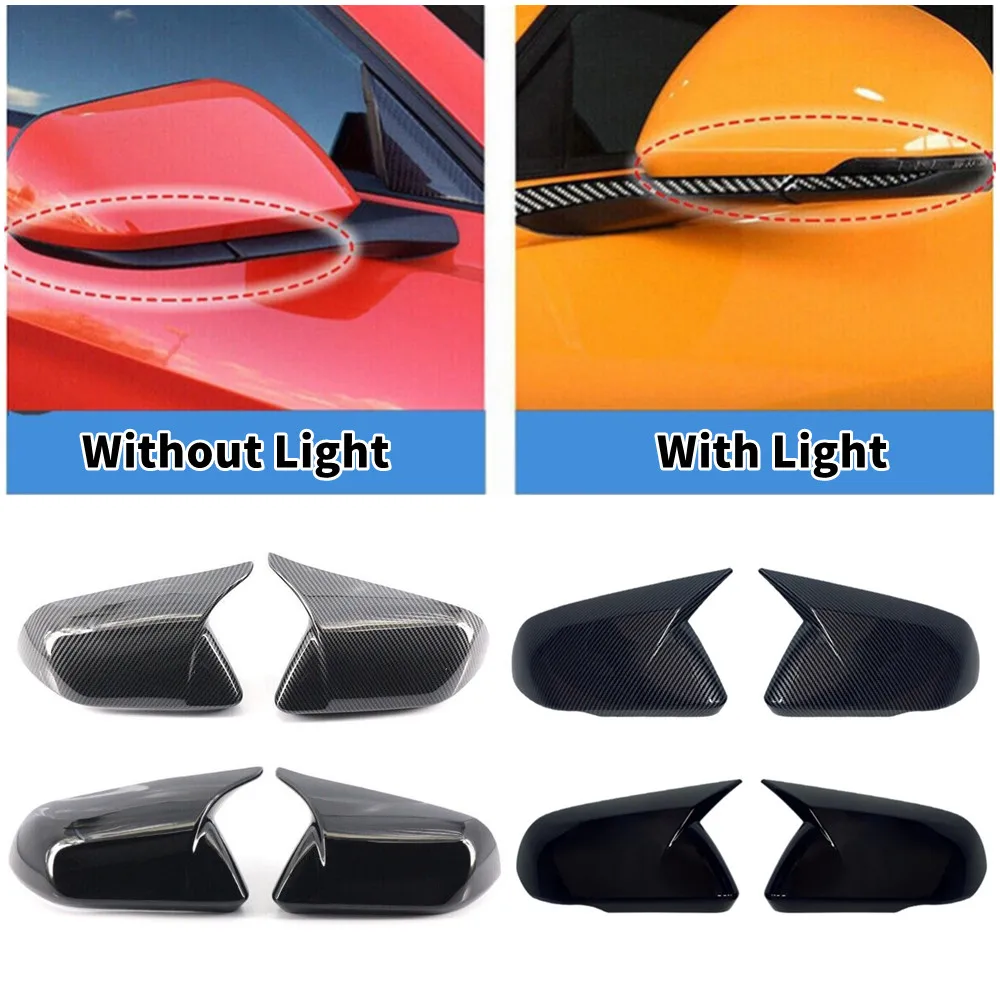 

2 шт. для Ford Mustang 2015-2020, американская версия, боковое зеркало заднего вида, крышка крыла, наружная дверь, отделка заднего вида, украшение автомобиля