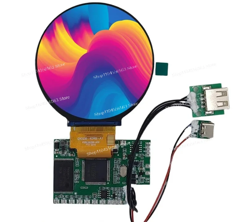 2.8-Inch Round Screen, with USB Interface Driver Board 480 * 480 Can Be Plugged Into A U Disk To Play Video L C D Screen