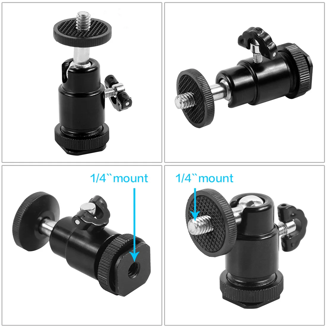 Super Clamp Mount Halter mit Stativ Kugelkopf Adapter für Gopro für Insta360 DSLR Monitor LED Blitzlicht Kamera Röhren halterung – Detail 2