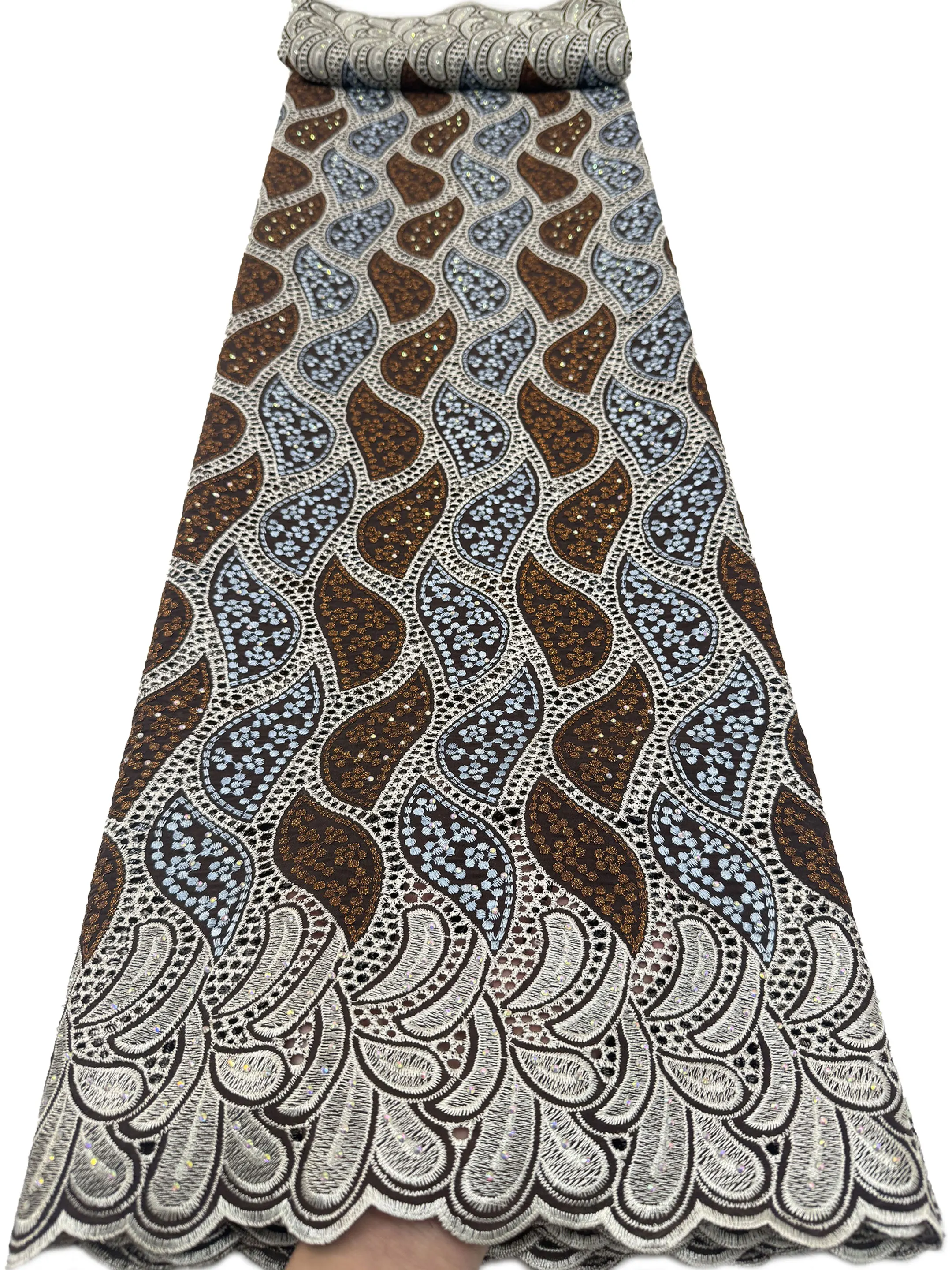 

Африканское хлопковое кружево высокого качества, вышитое нигерийское швейцарское кружево-вуаль, французское кружево для женских вечерних платьев 2026 года