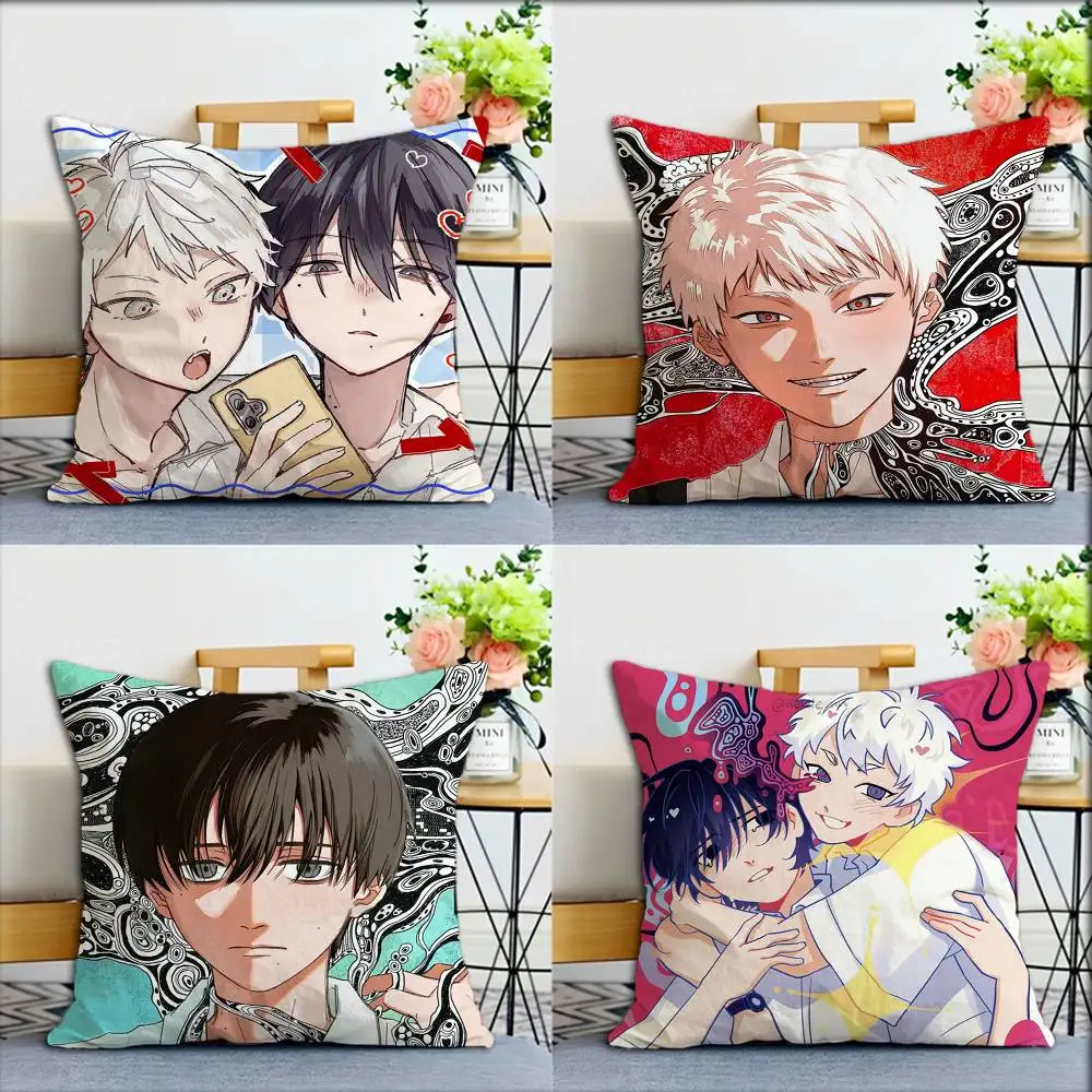 

Cartoon Style The Summer Hikaru Died World Various Sizes Square Pillow Case For Car Home Bedchamber Decor