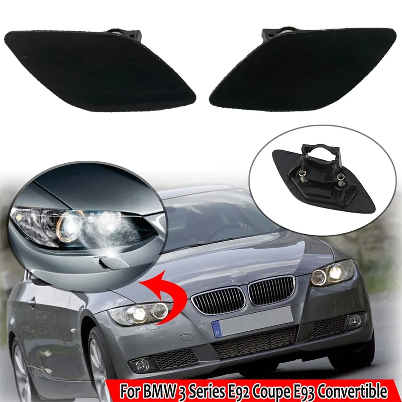 

1 Pair Front Bumper Headlight Washer Spray Nozzle Jet Cover Cap For BMW 3 Series E92 E93 2006 -2009 61677171659 61677171660