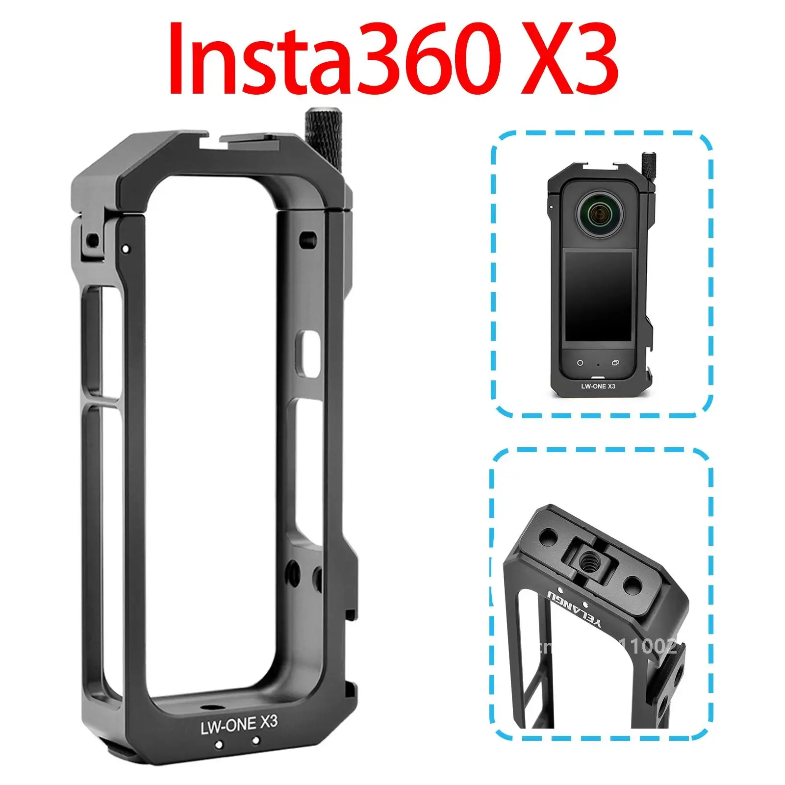 For Insta360 X3 Metal Rabbit Cage Insta 360 X 3 Camera Protective Expansion Frame Accessories Protective Case Sports Camera