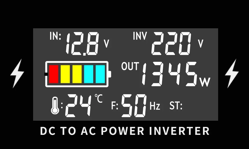 Inverter tenaga surya mobil, 4000W 4KW 24 VDC ke 120 220 230 VAC Motor elektrik gelombang Sine murni Off Grid