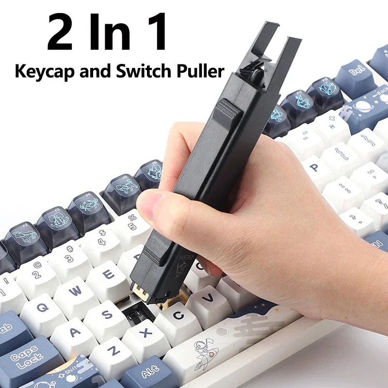 

2 in 1 Portable Hot Swap Key Puller Keycap Adjuster Switch Remover for Fixing Mechanical Keyboard Action DIY Cleaning Tool