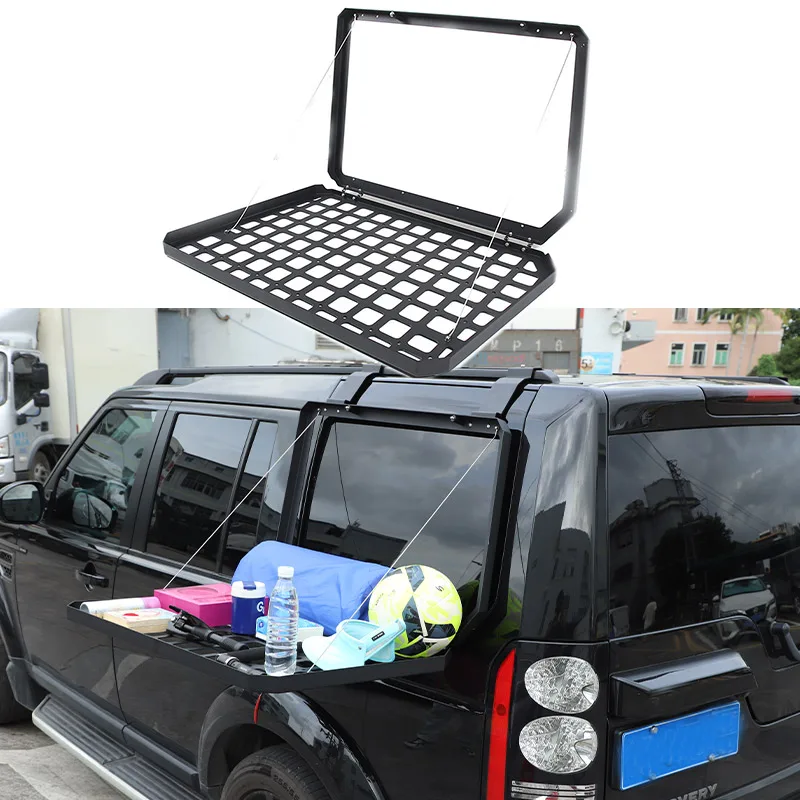 Foldable Frame For Land Rover Discovery 4 LR4 2010-1016 Car Rear Window Glass Armor Shelf Storage Racks Car Exterior Accessories
