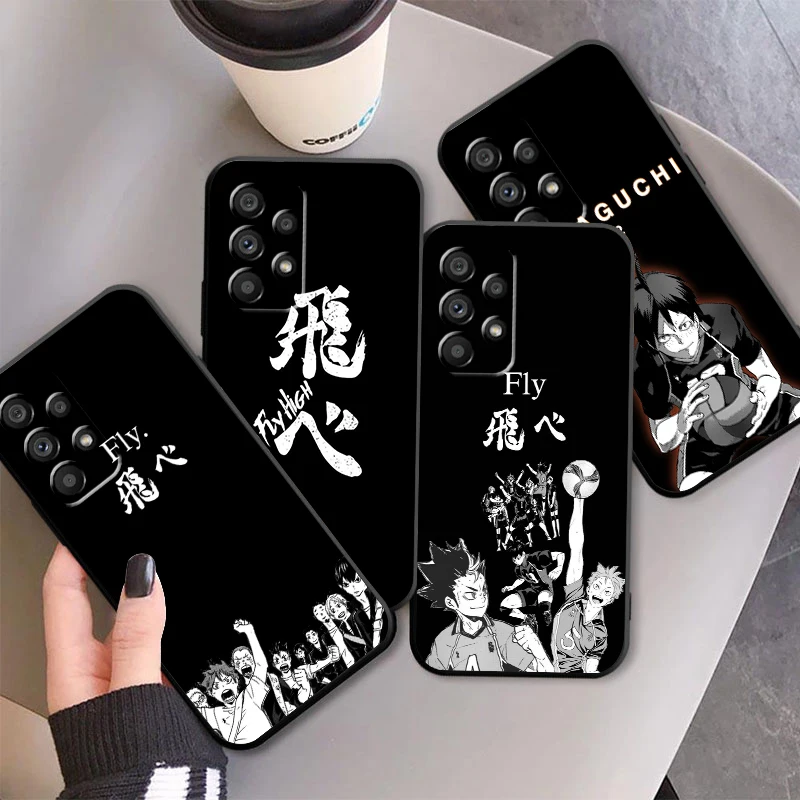 H-Haikyuu Volleyball Anime For Samsung A53 A52 A33 A32 A51 A71 A21S A13 A73 A55 A22 A23 A35 A72 A54 A12 5G Black Cover