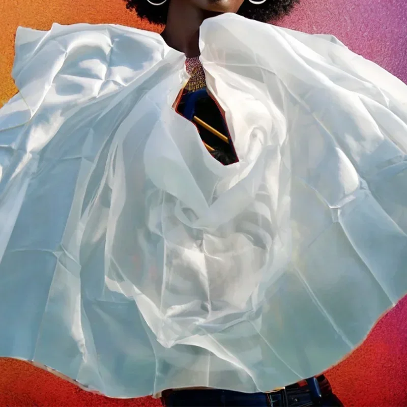 Belly dance veils 100% silk veils handmade gradual color veils can be customized Women Costume Belly Dancer Performance Props