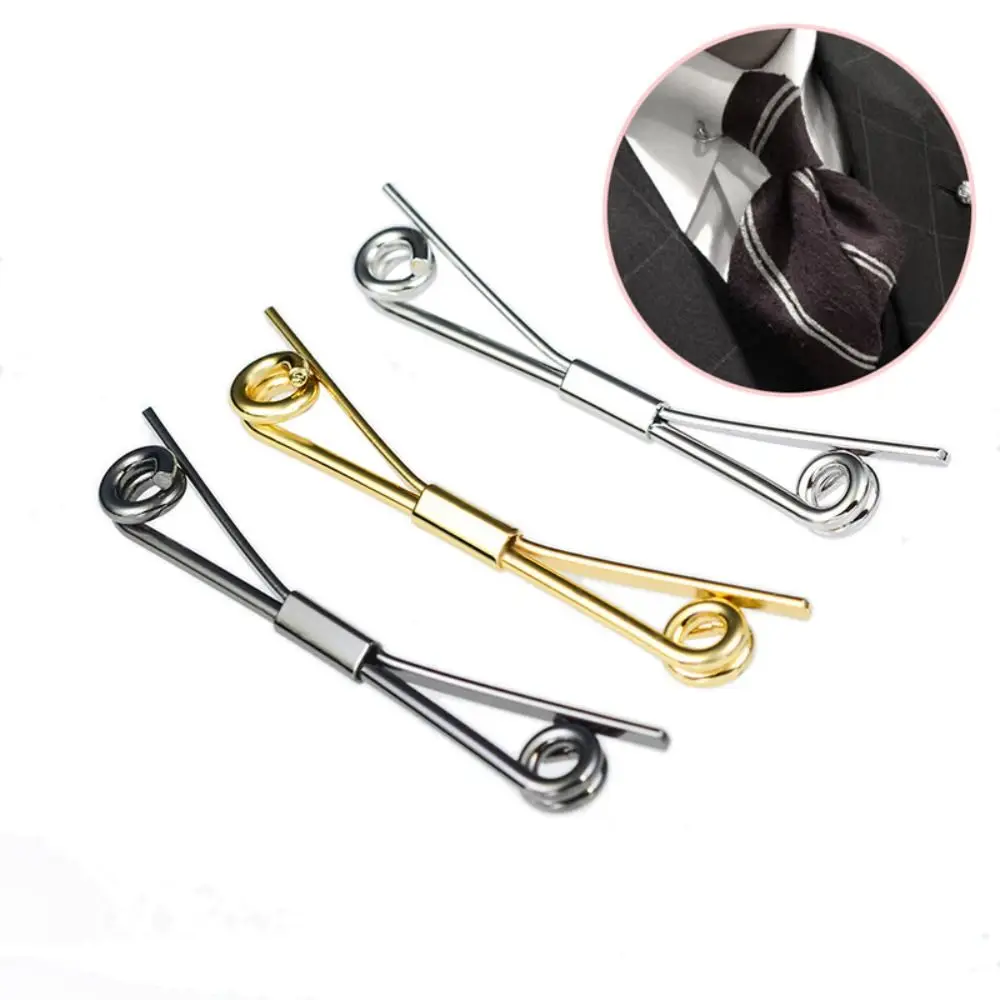 Épingles de collier trempées portables, pinces de collier, épingles de barre de collier, document doré et argent, accessoires de chemise, cadeau de la fête de Léon