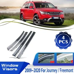 피아트 프리몬트 2015 2009 ~ 2020 닷지 JC 여행 자동차 창문 바람, 태양 비 바이저 디플렉터, 차양 쉼터 세트, 자동차 액세서리