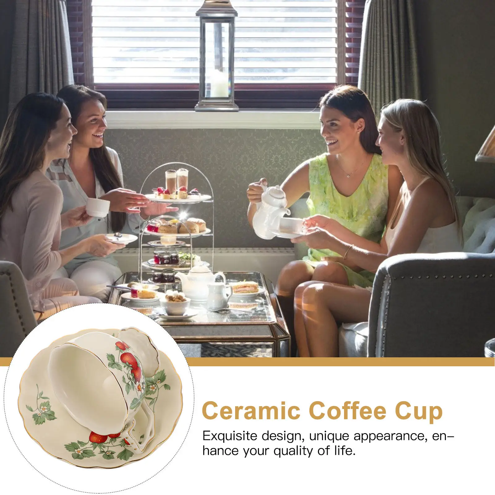 Assorted Color Mug Tea Porcelain Cup European Style Espresso Cups Ceramic Tableware Latte Mugs Set - view 5