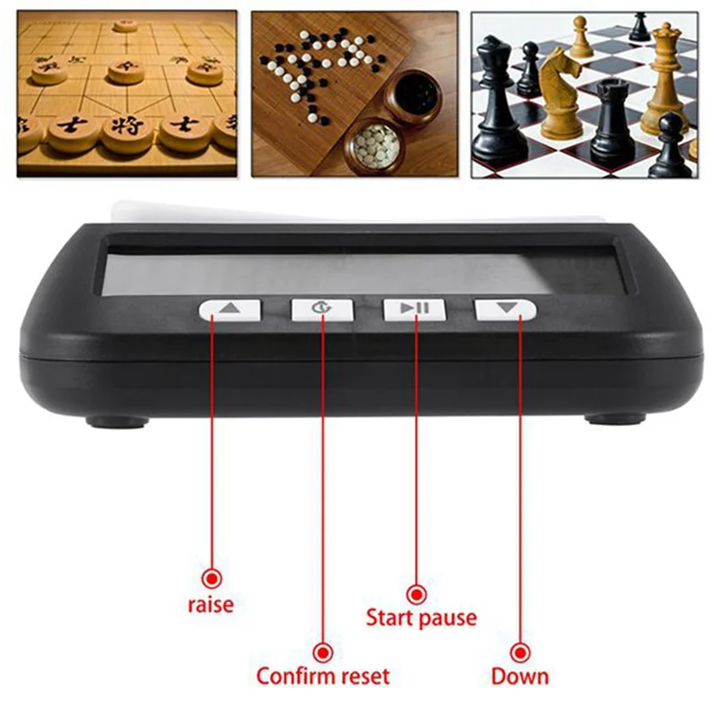 Professionele schaakklok Schaaktimer Speltimer Multifunctionele draagbare digitale klok YS-902