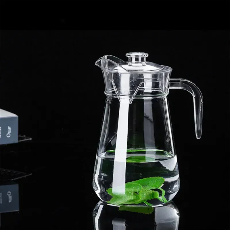 Acrylic Juice Milk Jug PCWine Decanter Plastic Cold Kettle Tea Pot Transparent Water Pitcher Coffee BeverageBottl with LidKettle