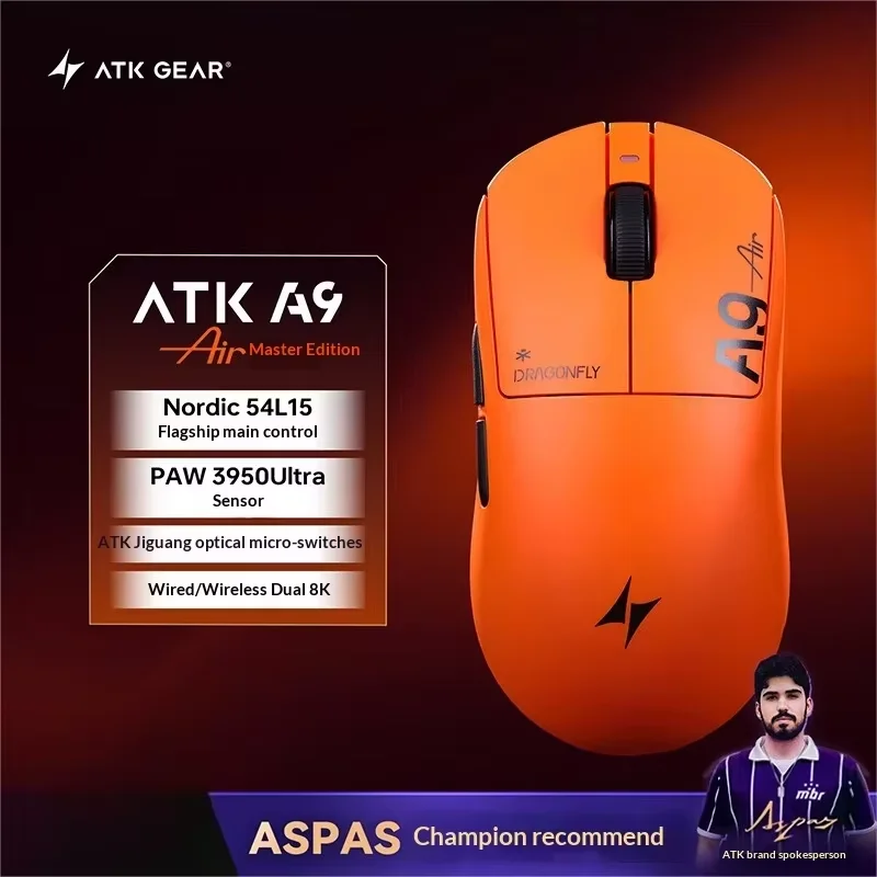 ATK A9 Air Master Wireless Gaming Mouse PAW3950Ultra Nordic54L15
