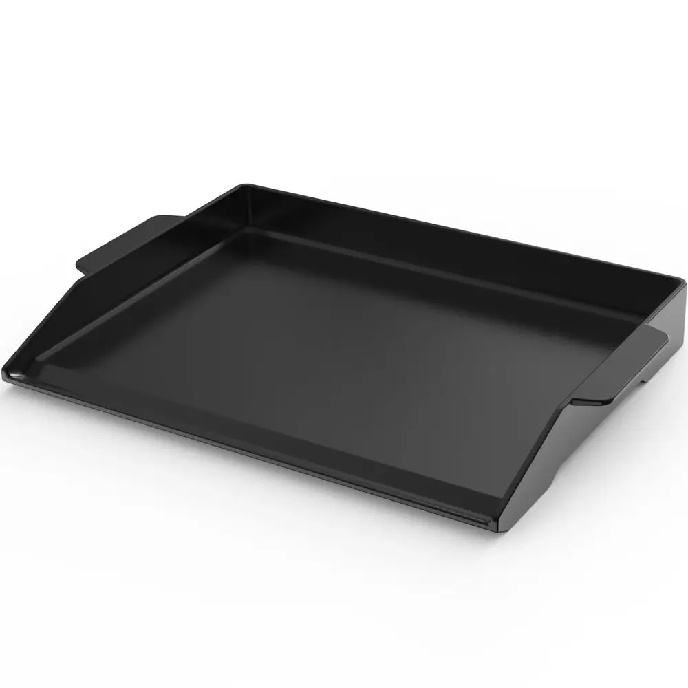 

Universal Cast Iron Cooking Griddle, PreSeasoned Nonstick Coating Griddle Flat Top Grill Plate with Extra High Sidewalls for Al