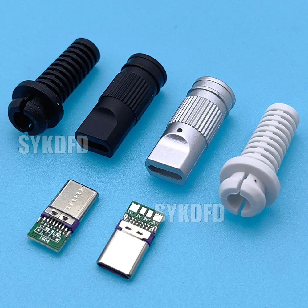 

10Sets Type-C 5A Fast Charging Connectors USB 3.1 Jack 24pin Male Plug Electric Terminals welding DIY Data Cable Accessories