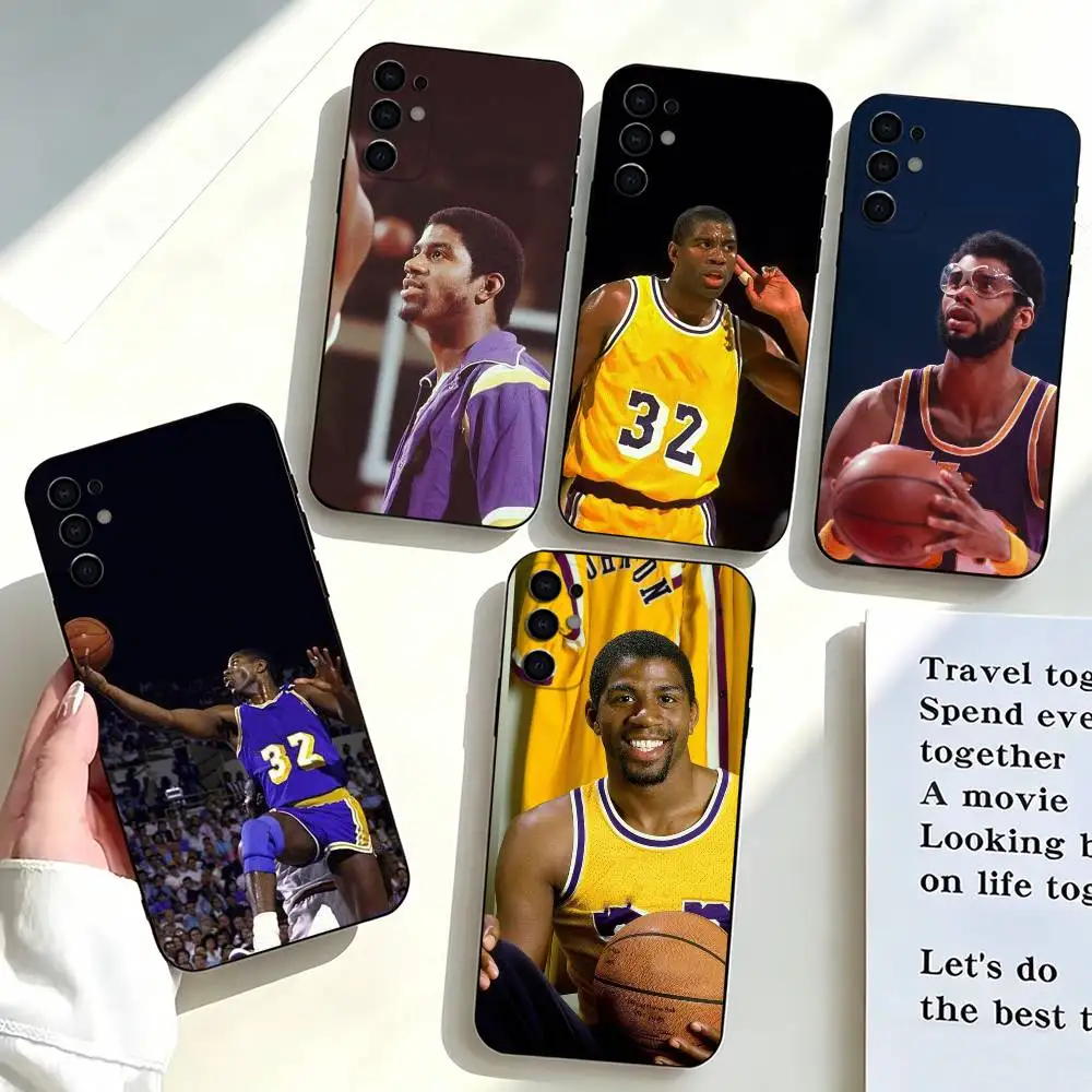 basketball Earvin-n Johnson-n  Phone Case Black Silicone Soft For Samsung S25,S24,S21,S22,S23,S30,Ultra,S20,Plus,Fe,Lite