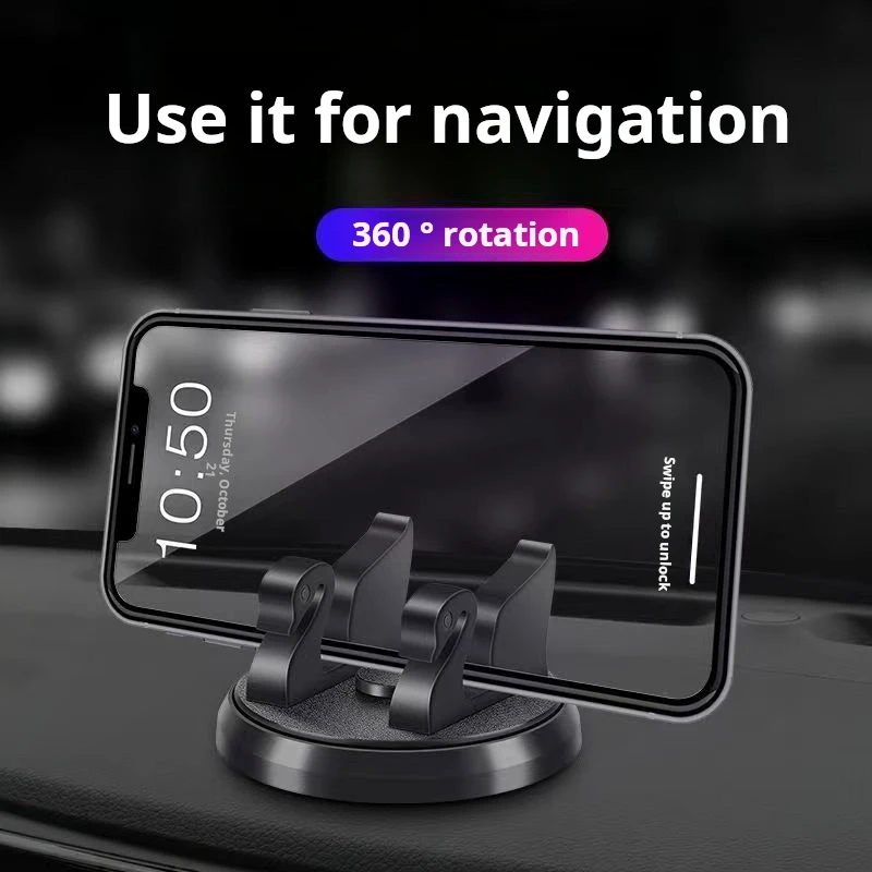 Car mobile phone stand Creative car navigation dedicated rotating mobile phone seat multi-function instrument platform universal