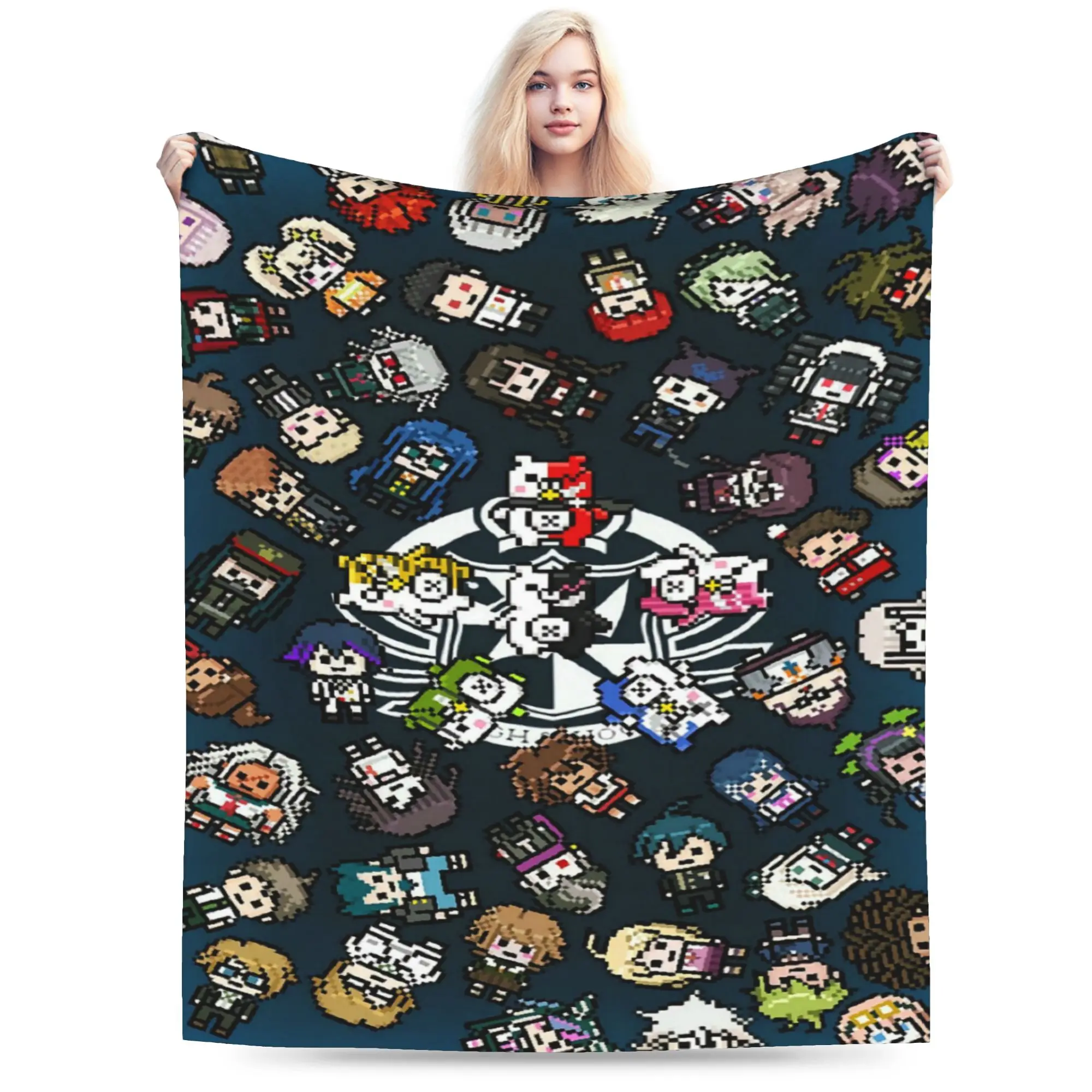 Danganronpa Warm Soft Blankets Nagito Komaeda The Ultimate Kids Adult Plush Bedding Throws Bedroom Flannel Bedspread Sofa Bed