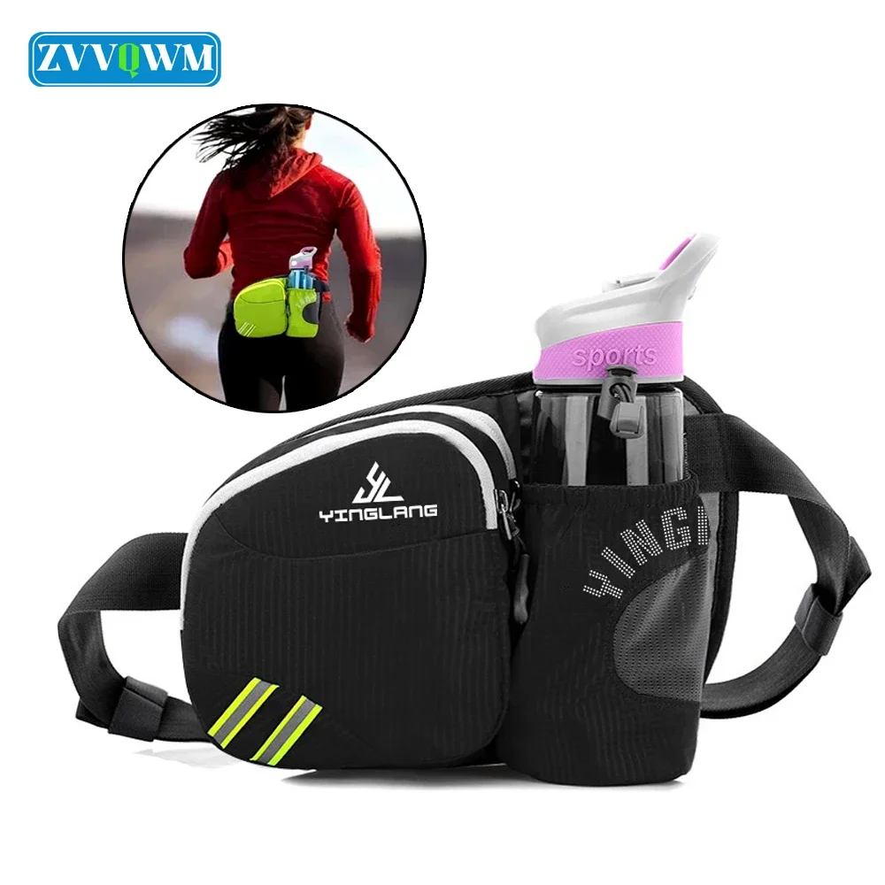 

Running Belt Water Bottle Waist Pack Women Men Hiking Fanny Pack Hydration Jogging Waist Belt Water Bottle Runners Pouch