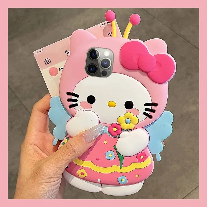 Różowe etui na telefon Hello Kitty do Redmi Note 12 10 13 11 9 8 7 11S 9S 10S 9C 10C 9T Xiaomi Mi 11 Lite Poco X3 X5 Pro Tpu Cover