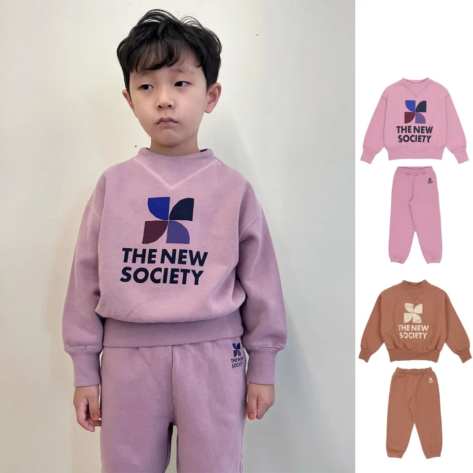 

2pcs Kids 2-12Y Boys Girls Set Toddler Baby Cotton Pullover Long Sleeve + Pants Children clothing Tops Autumn Winter Outfits