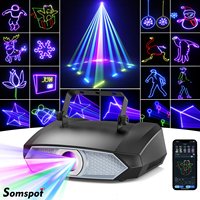 Somspot Full Color Laser Lights 3D Animation Laser Machine RGB Pattern Effect Lighting Projector for Wedding Party DJ Disco Club