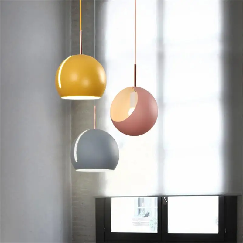 Modern Colorful Drum Pendant Lamp Ceiling Rotatable Hanglamp Spider Industrial Pendant Lights Restaurant Kitchen Loft Lighting