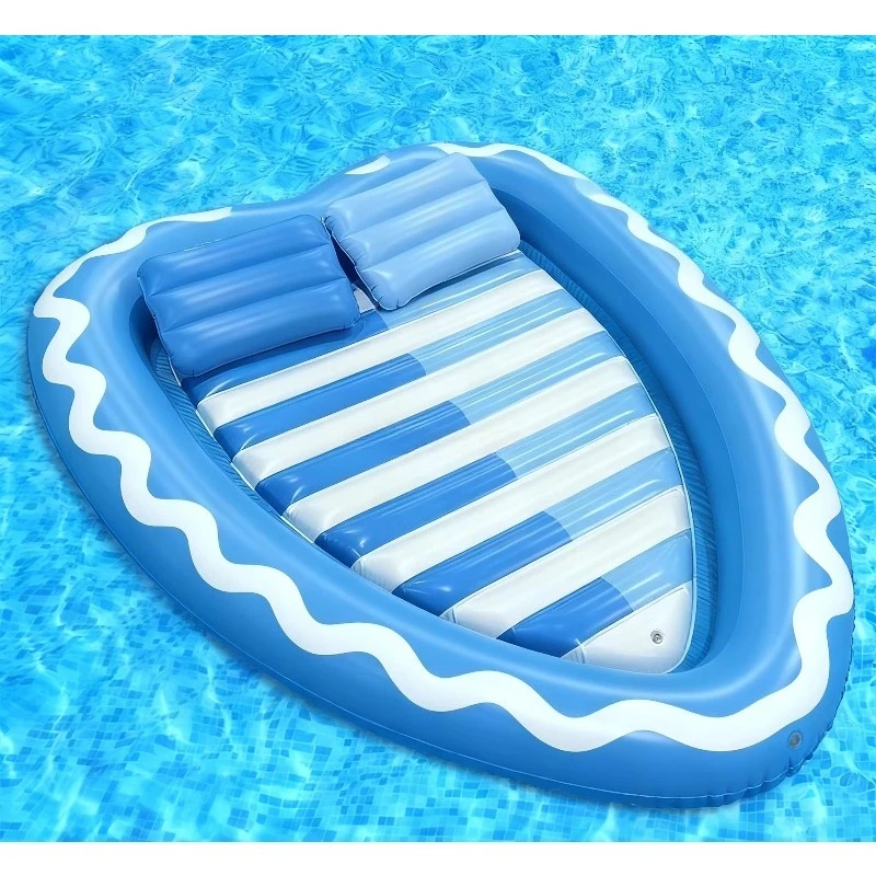 

Heart Shaped Inflatable Water Mattress With Pillow Soft Relaxing For Water Leisure