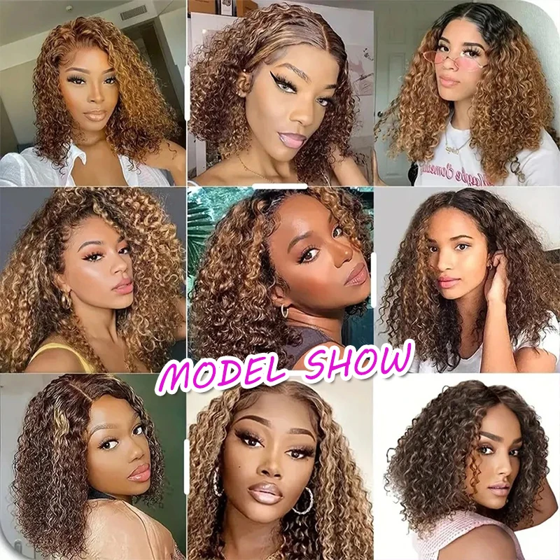 موجة عميقة P4/27 تسليط الضوء على 13x4 HD الدانتيل الشفاف الجبهة الباروكات أومبير الشعر البشري الرطب والمموج مجعد قبل قطعها مع شعر الطفل #6