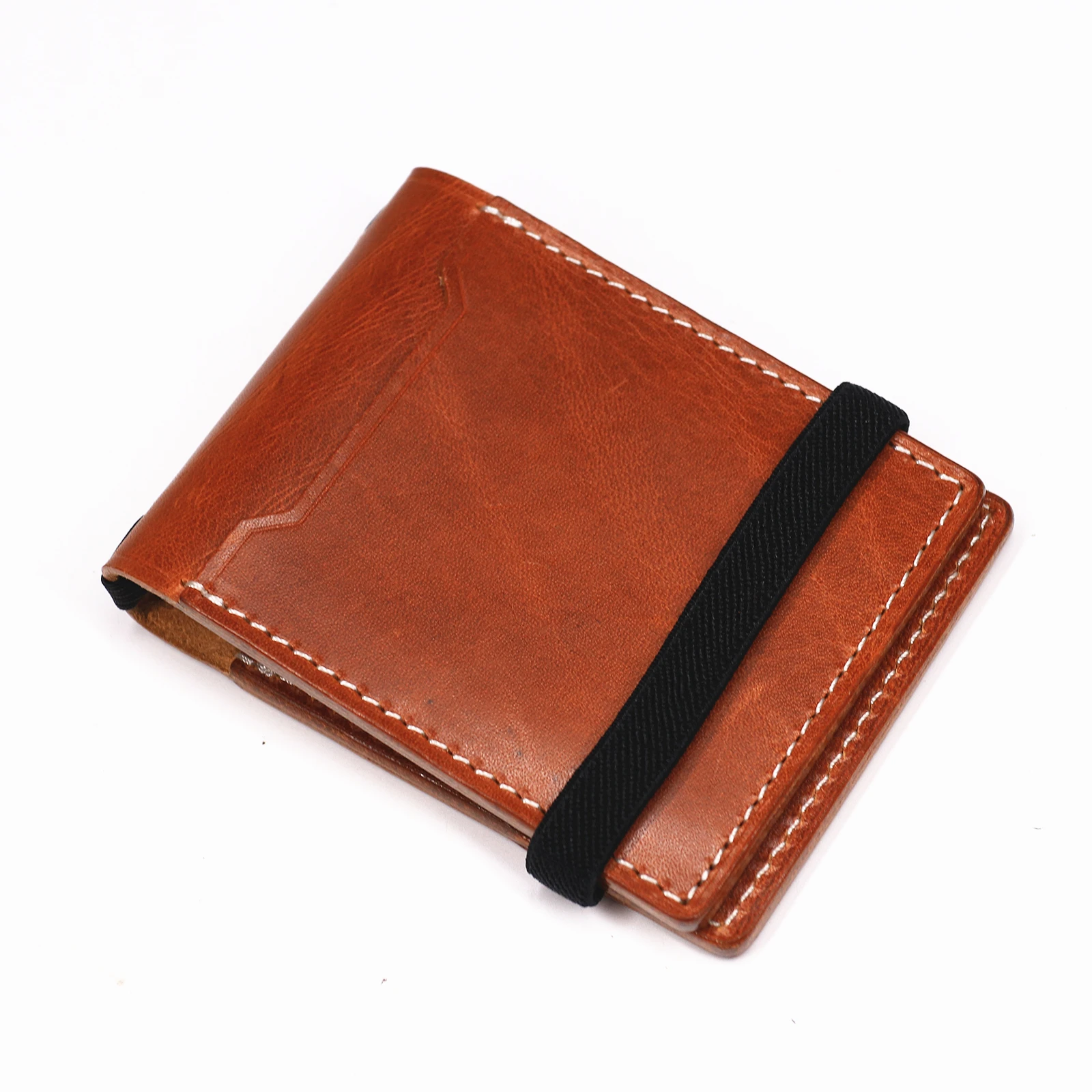 100 % echtes Leder, Geldbörse mit Magnetverschluss, schlanke Bifold-Geldbörse für Herren, Geldscheinklammer-Organizer mit Kartenhalter. – Detail 25