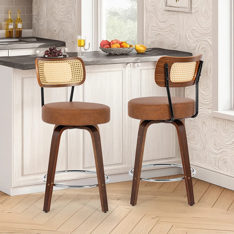

Luxury metal imitation leather hydraulic counter stool hotel restaurant kitchen bar stool counter height stool