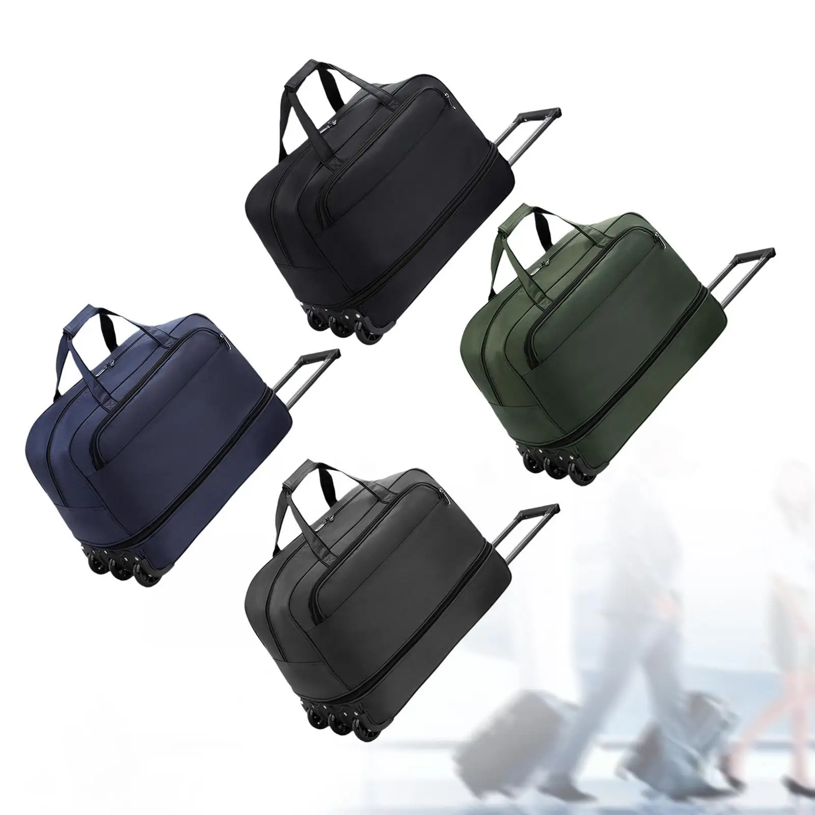 Rolling Duffle Bag Overnight Women Men Handbag Waterproof Travel Luggage Bag