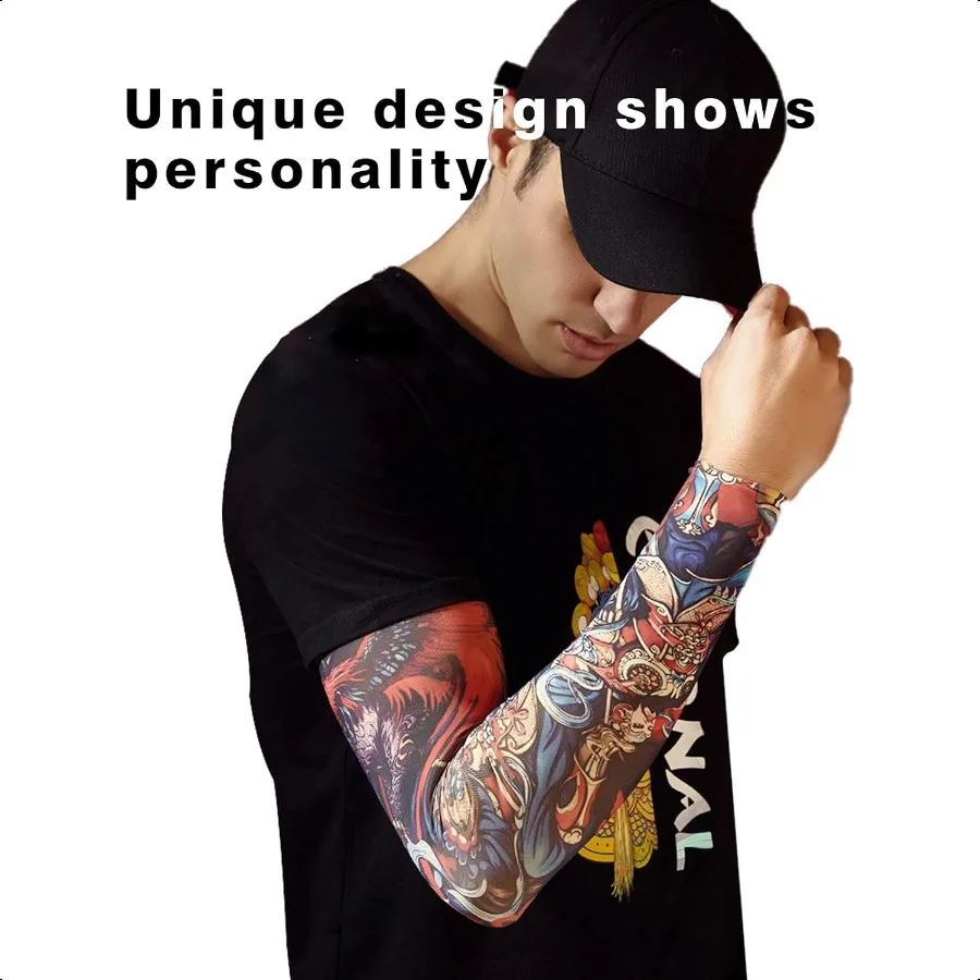 UV Sun Protection Arm Sleeves for Men WomenUPF 50+ Sports Comprion Cooling Sleeve TATTOO SLEEVE gift