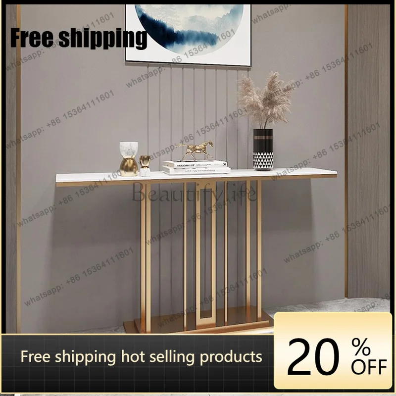 XX.French Luxury Console Table Minimalist Glam Modern Premium Console Table For Hallway Entrance Stoliki Do Salonu Furniture
