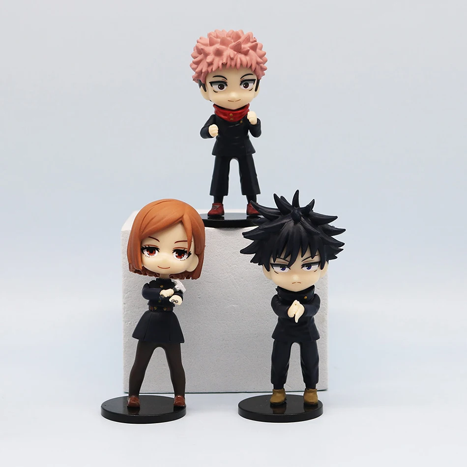 7Pcs/Set JJK Jujutsu Kaisen Action Figure Q Version Gojo Satoru Itadori Yuji Megumi Geto Mahito PVC Collectible Figurine Statue - view 3