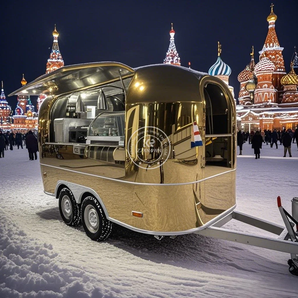 

2025 Stainless Steel Food Trailer Concession Trailer Mobile Catering Ice Cream Coffee Bakery Food Truck