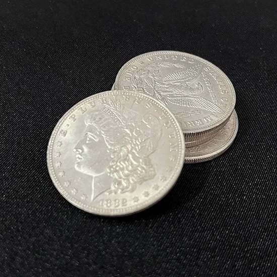 5pcs Cupronickel Morgan Dollar Magic Tricks Coin Appear Vanish Close Up Magic Magia Street Magicians Prop Accessory Copy Coin