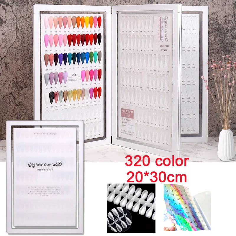 

Nail Display Book High Quality Acrylic Nail Polish Chart Polish Card Board Salon Showing Shelf Gel Swatch