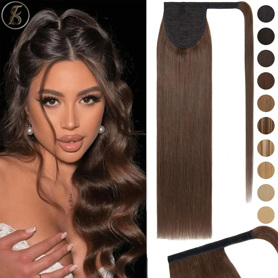 tess-ラップアラウンドポニーテールエクステンション-100-人毛ポニーテール-14-22-インチロングストレートクリップ人毛ポニーテールヘアピース