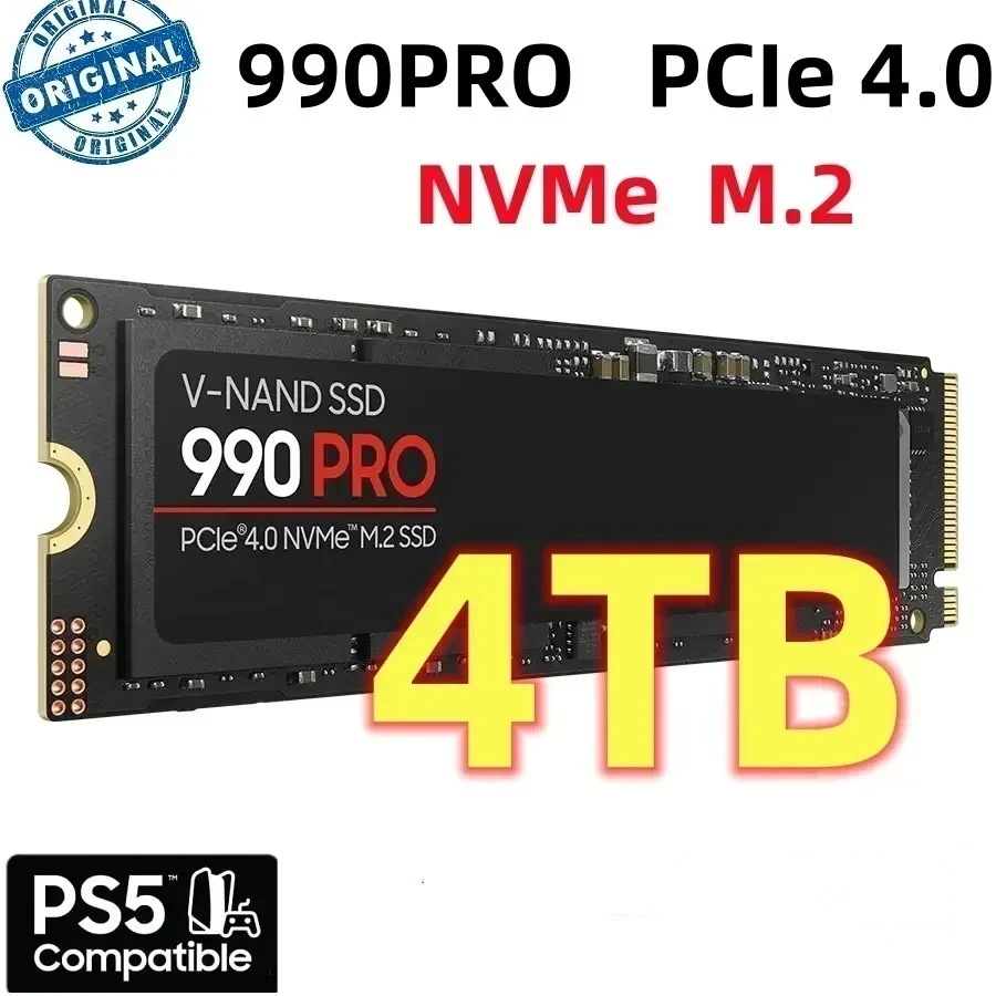 New M.2 990 PRO NVMe SSD PCIe Gen4 High Performance Internal Drive 2TB 4TB Storage Upgrade For PS5 Desktop Laptop