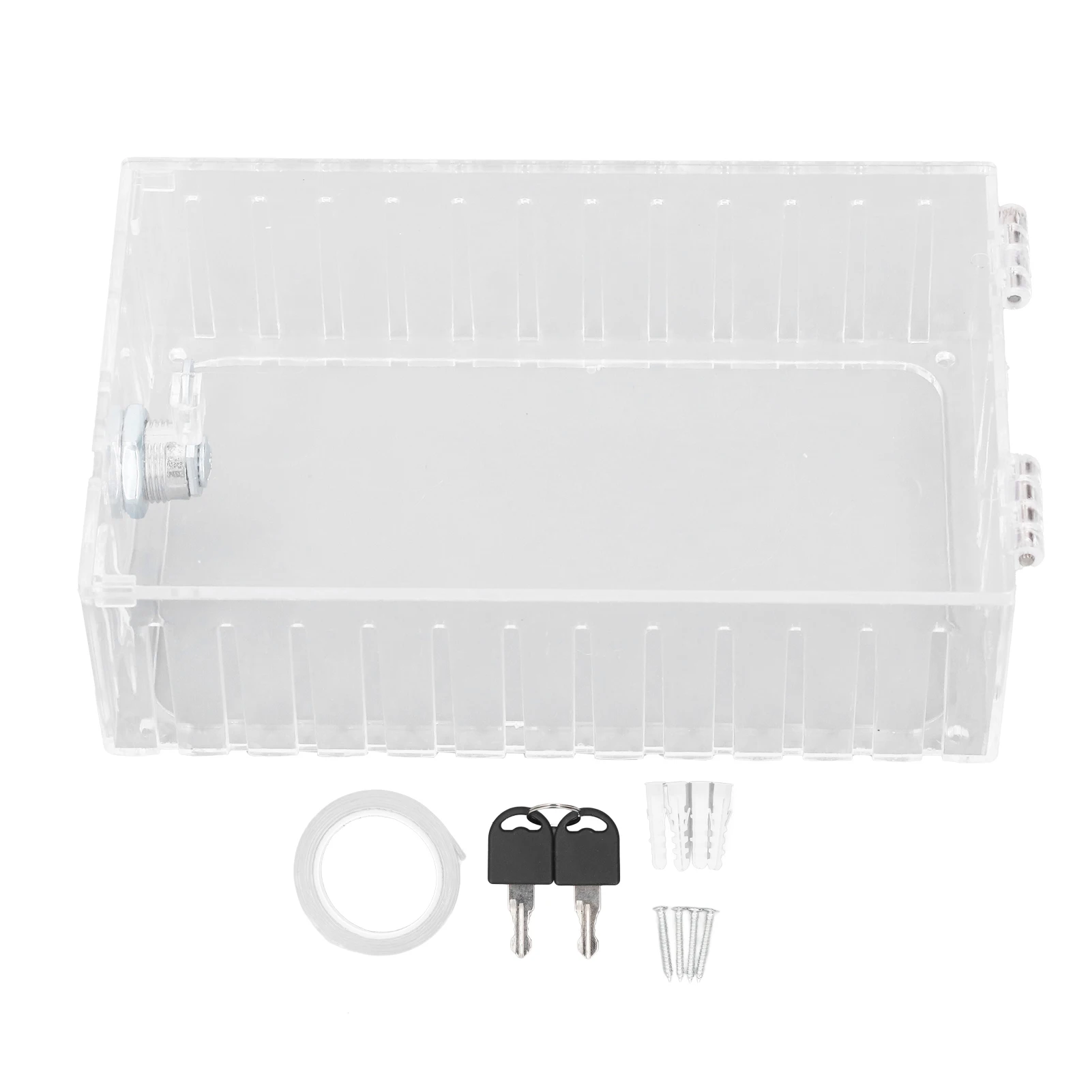 Thermostat-Schutzbox mit Schlüsseln, transparente Acryl-Schutzabdeckung für den Temperaturregler zu Hause oder im gewerblichen Bereich
