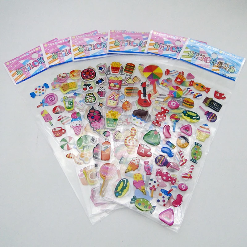 子供用ステッカー パフィーステッカー 子供用おもちゃ スクラップブッキング 漫画ステッカー 誕生日 クリスマス 新年 ギフト 子供 女の子 男の子用