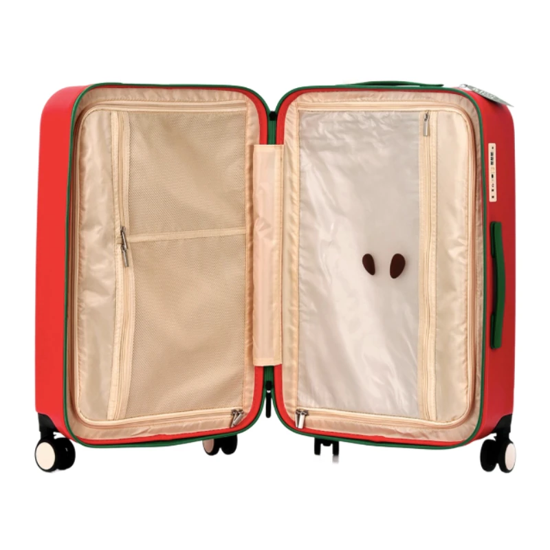 Green & Red Apple 20/24 Inch Spinner Luggage with TSA Lock