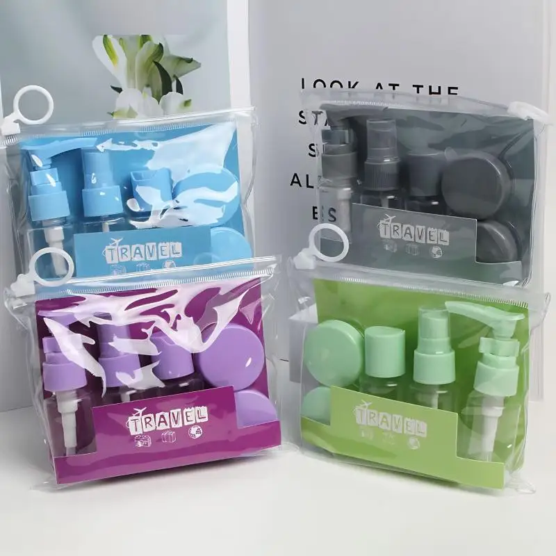 Ensemble de bouteilles de voyage anti-fuite, conteneurs rechargeables pour cosmétiques, Lotion, crème, liquide, stockage d'articles de toilette, 6 pièces