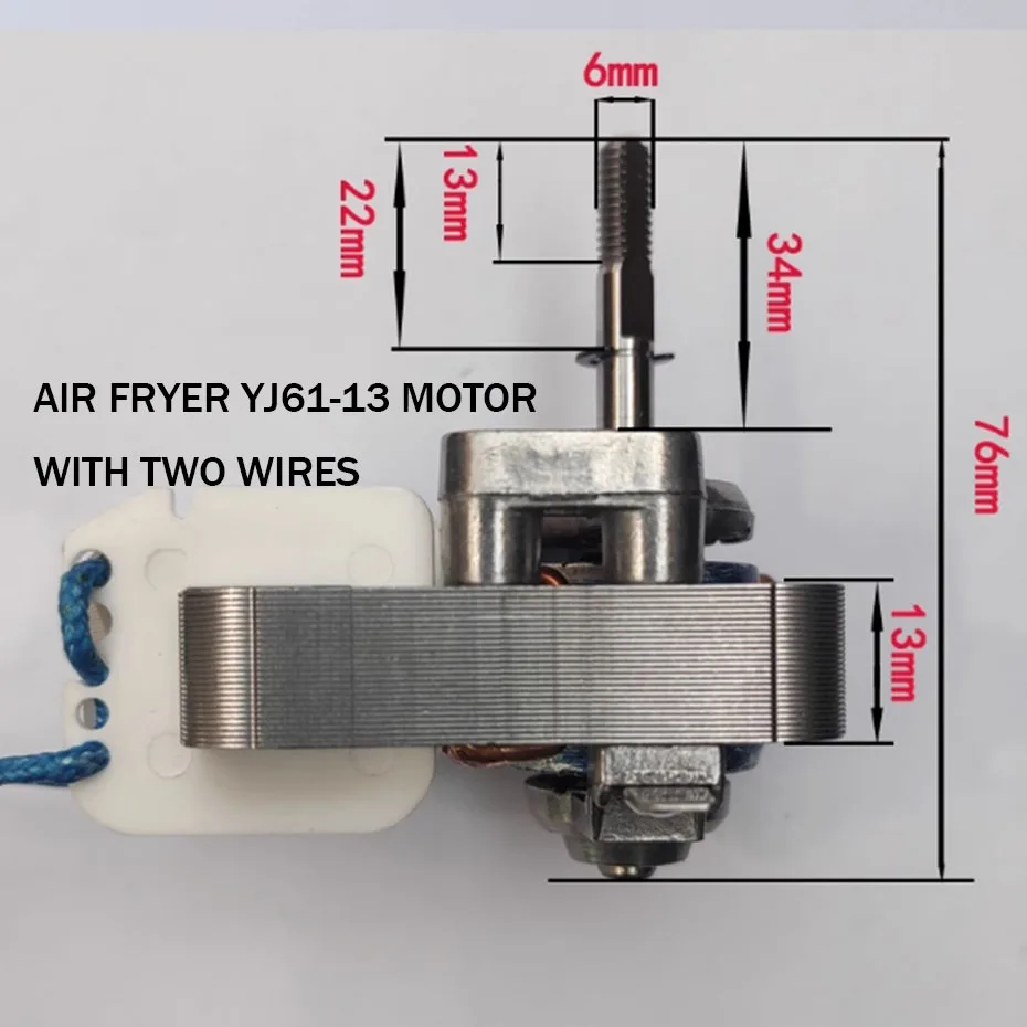 محرك مقلاة الهواء YJ61-16/13/10 محرك غير متزامن ذو عمود مغطى أحادي الطور محرك مروحة عالمي #2