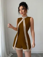 Elegant Women's Bodycon Jumpsuit, Sleeveless Backless Design, High Waist Ruched Detailing, Perfect for Parties & Events - Image 6